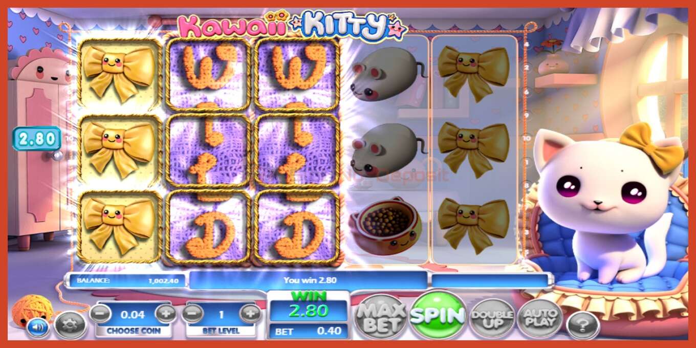 Slot screenshot: Kawaii Kitty no deposit, number - 3