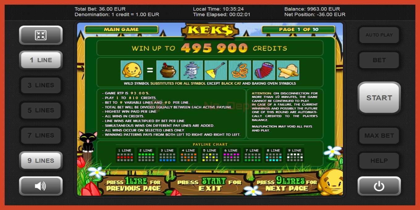 Slot screenshot: Keks no deposit, number - 4