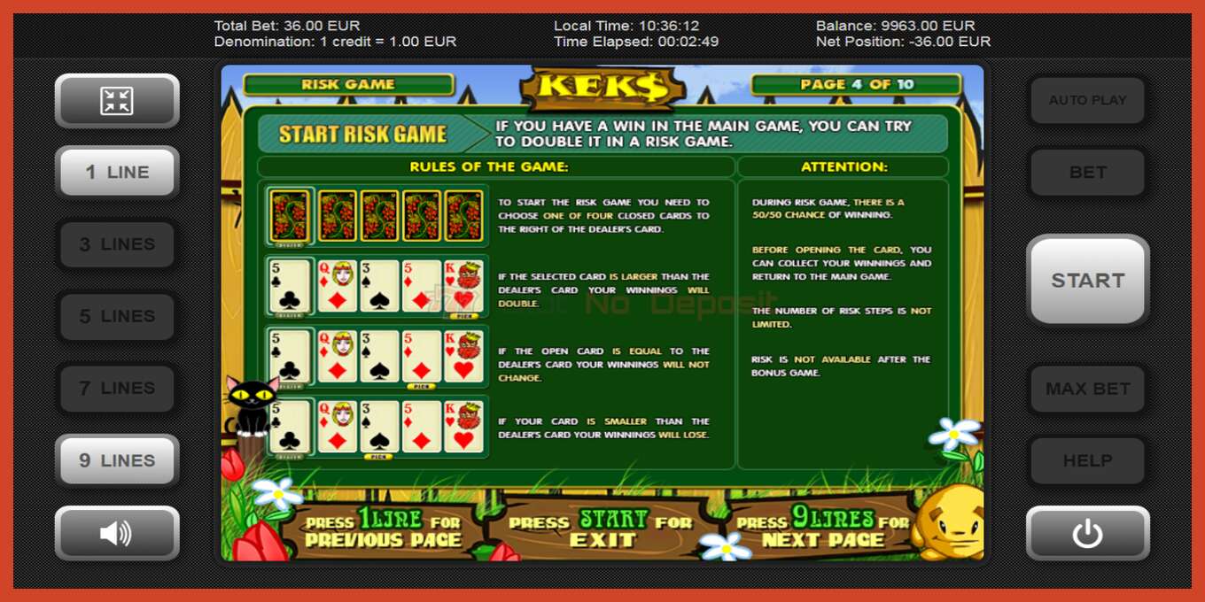 Slot screenshot: Keks no deposit, number - 5