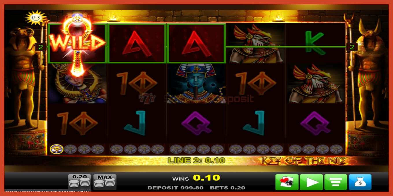 Slot screenshot: Key of the Nile no deposit, number - 2