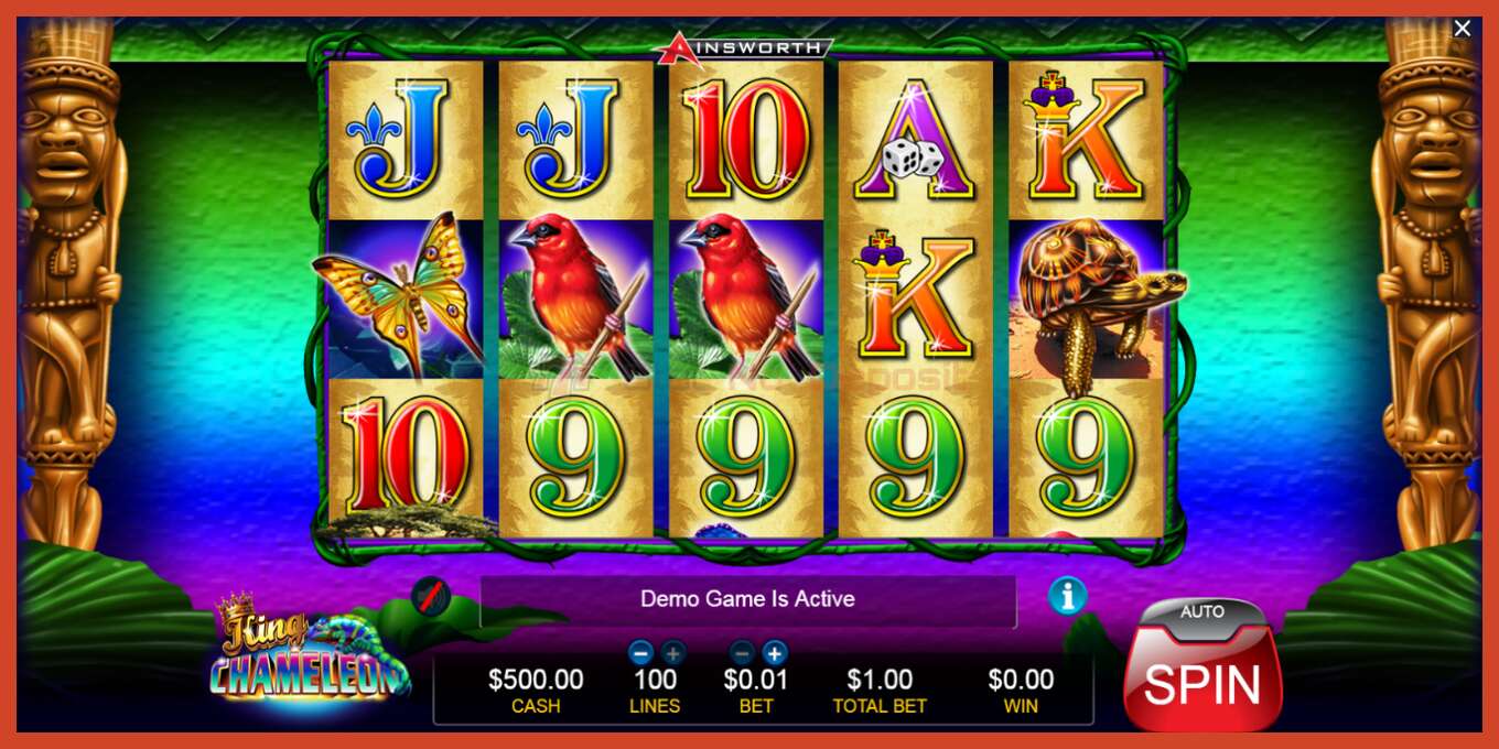 Slot screenshot: King Chameleon no deposit, number - 1