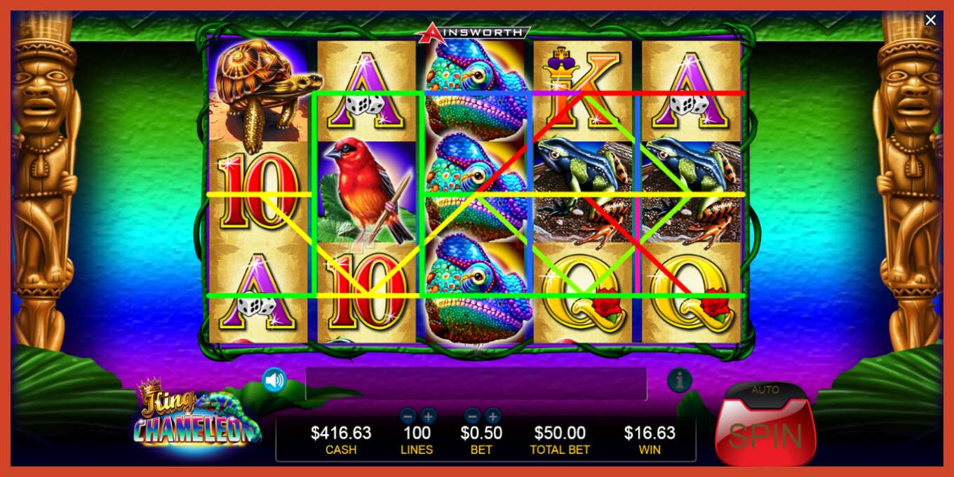 Slot screenshot: King Chameleon no deposit, number - 2