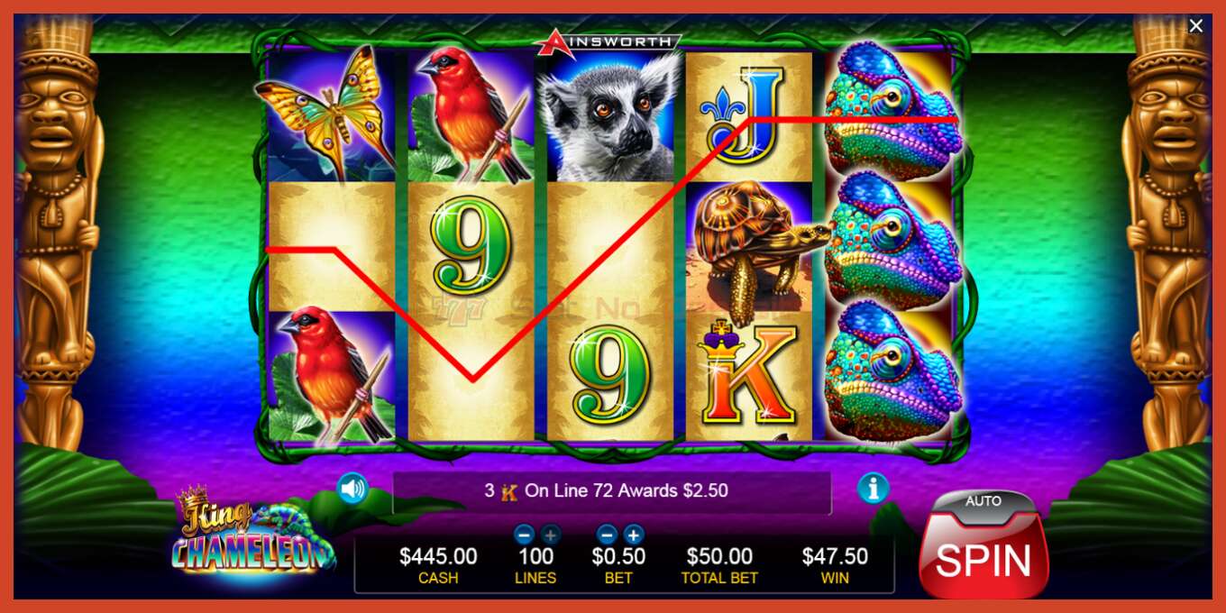 Slot screenshot: King Chameleon no deposit, number - 3