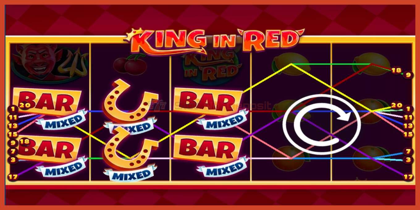 ภาพหน้าจอของสล็อต: King in Red ไม่มีเงินฝาก, ตัวเลข - 3