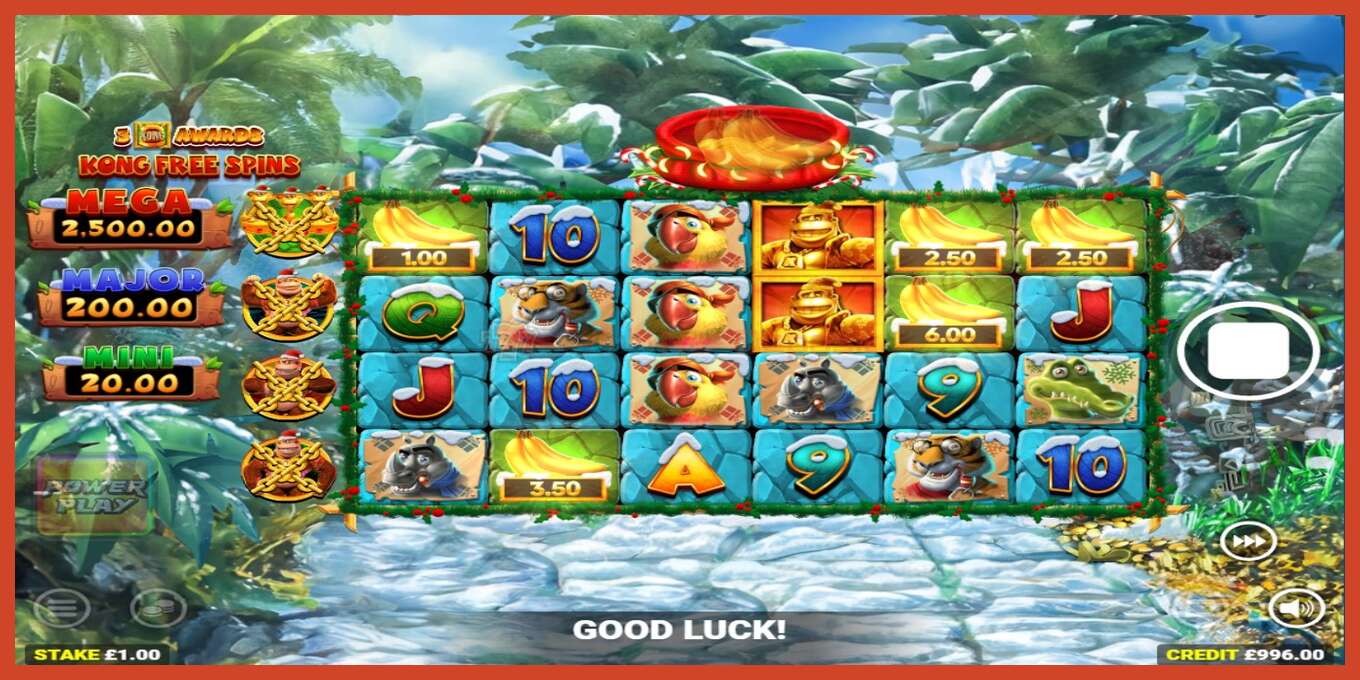 Slot screenshot: King Kong Cash Even Bigger Bananas Power Play no deposit, number - 3