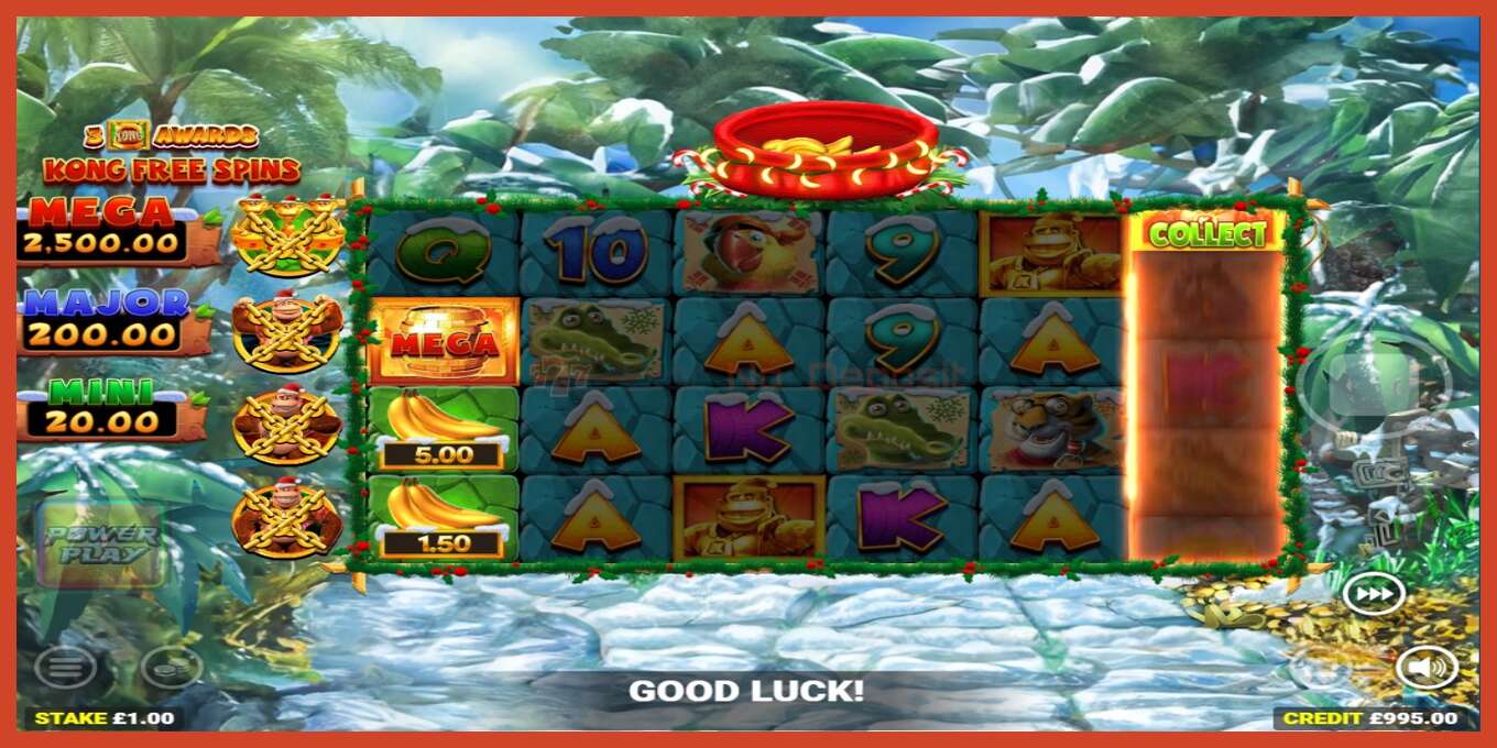 Slot screenshot: King Kong Cash Even Bigger Bananas Power Play no deposit, number - 4