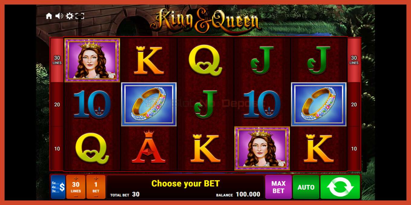 Slot screenshot: King Queen no deposit, number - 2