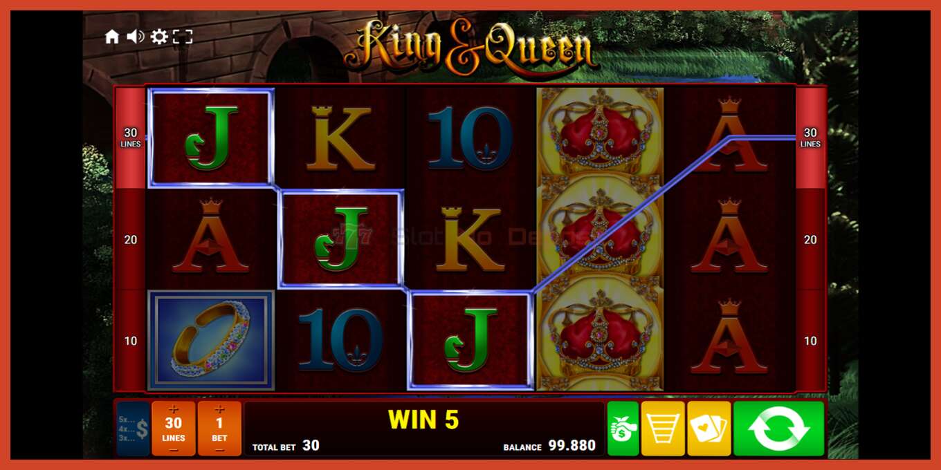 Slot screenshot: King Queen no deposit, number - 3