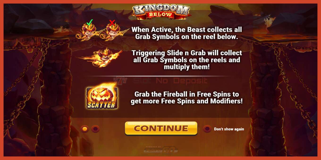 Slot screenshot: Kingdom Below no deposit, number - 1