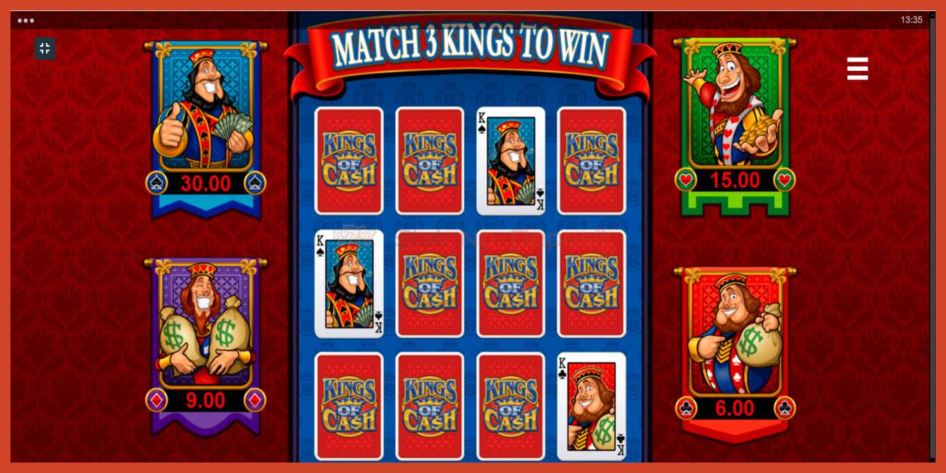 Slot screenshot: Kings of Cash no deposit, number - 5