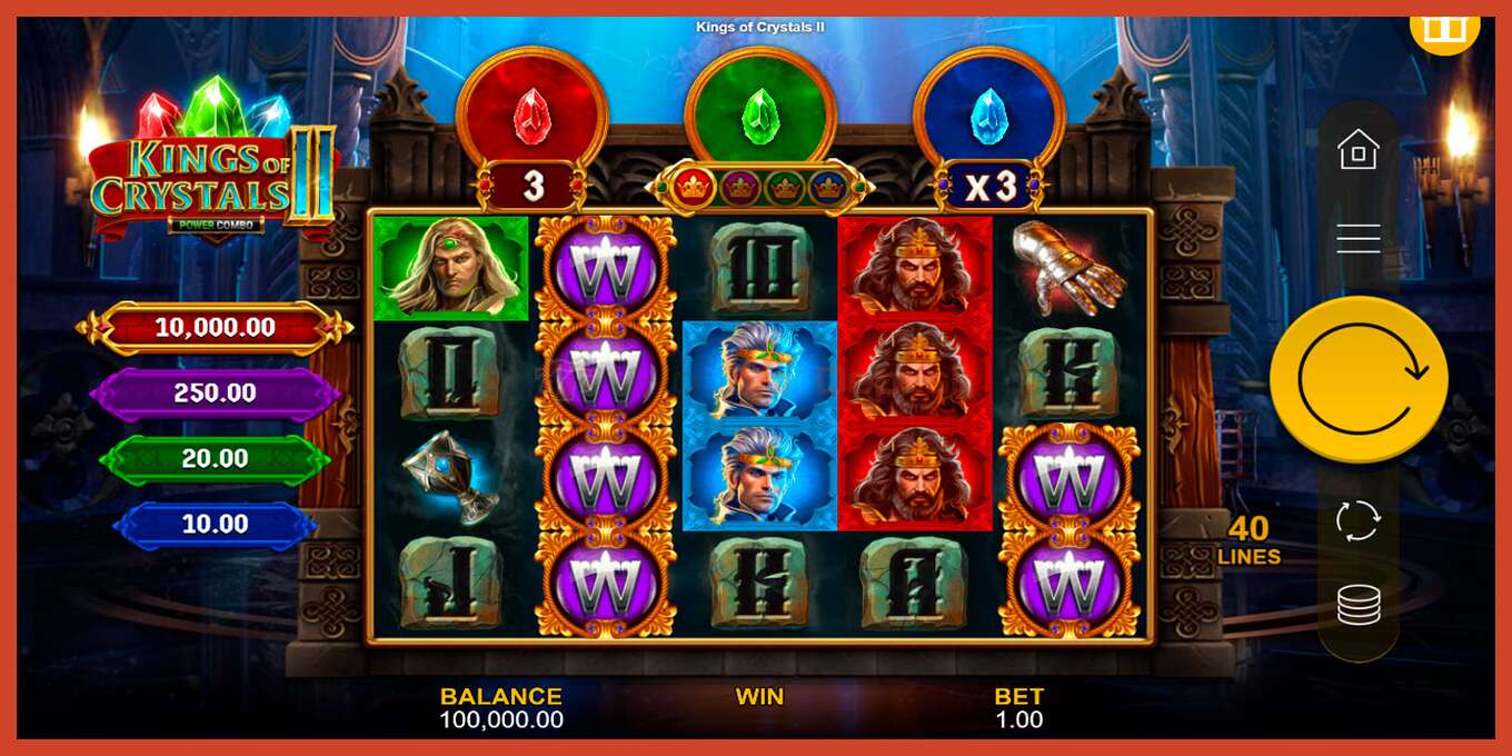 Slot තිර රුවක්: Kings of Crystals II Power Combo තැන්පතු නැත, අංකය - 1