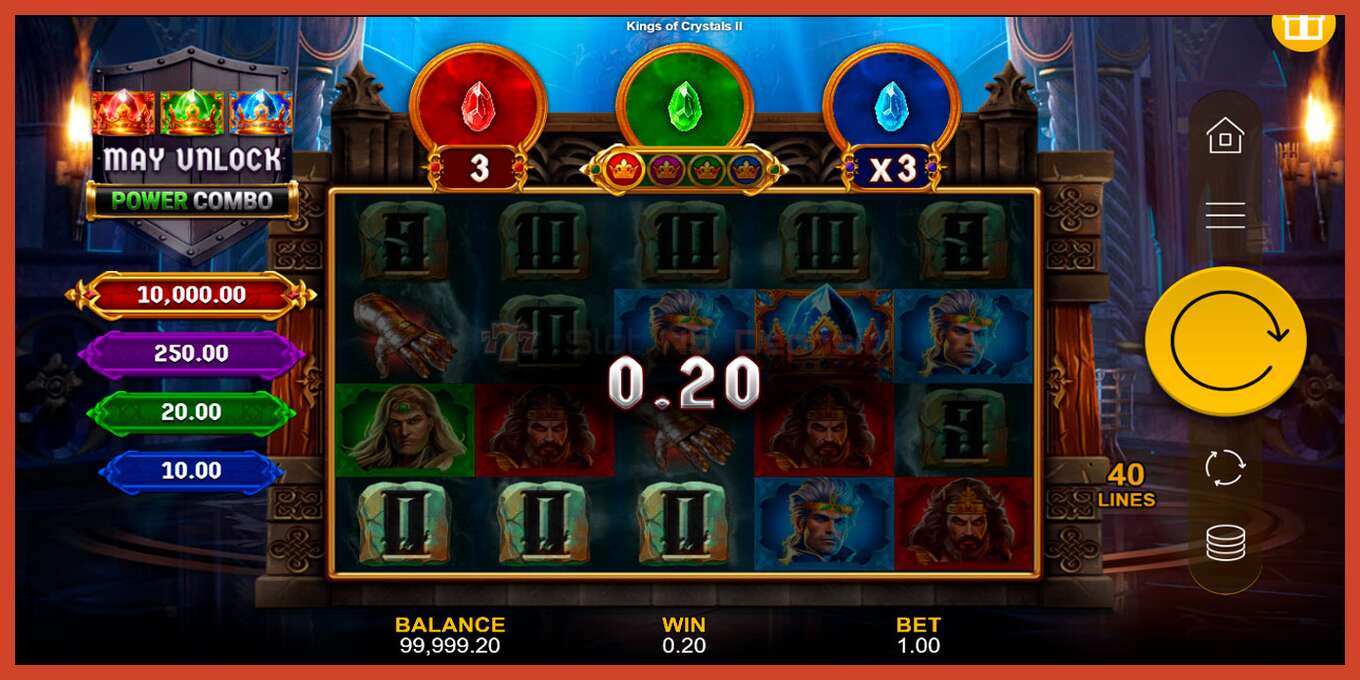 Slot තිර රුවක්: Kings of Crystals II Power Combo තැන්පතු නැත, අංකය - 2