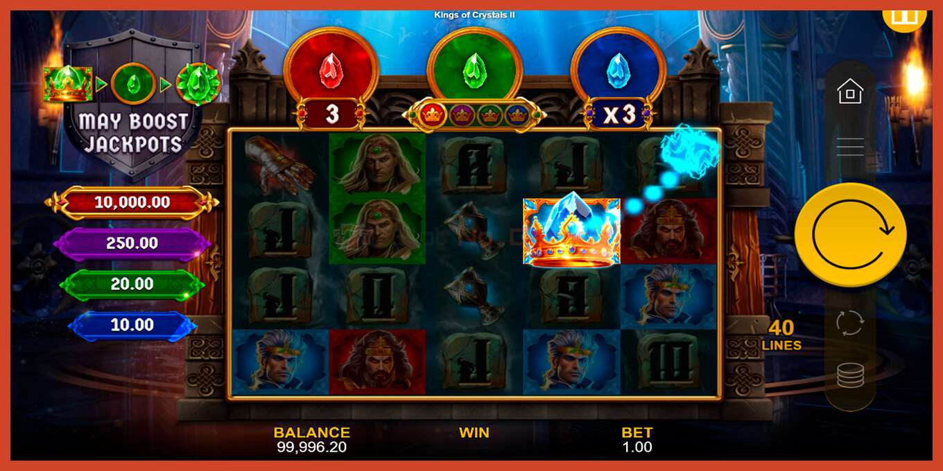 Slot තිර රුවක්: Kings of Crystals II Power Combo තැන්පතු නැත, අංකය - 3