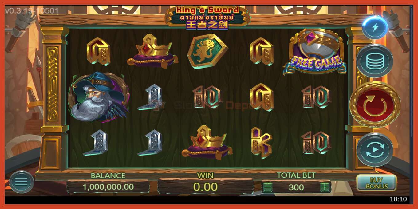 Slot skrinshoti: Kings Sword depozit yoq, raqam - 2