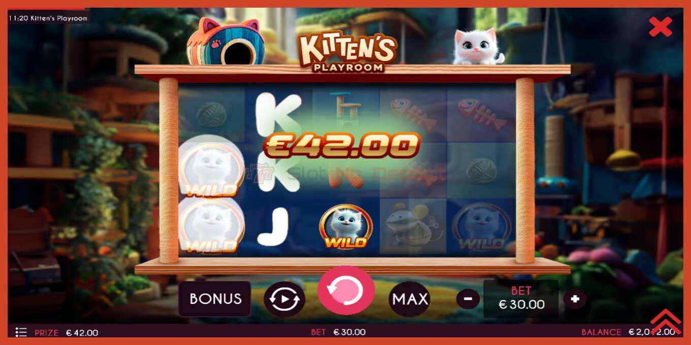 Slot screenshot: Kittens Playroom nincs letét, szám - 4