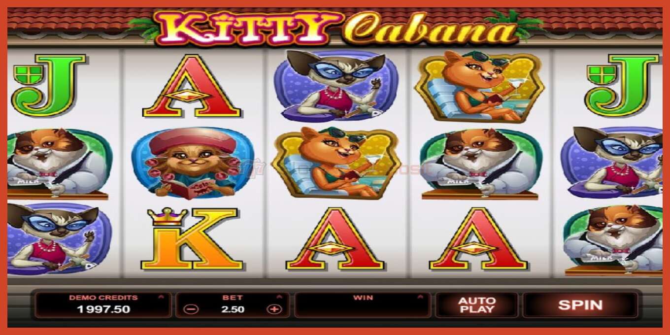 Slot screenshot: Kitty Cabana no deposit, number - 2