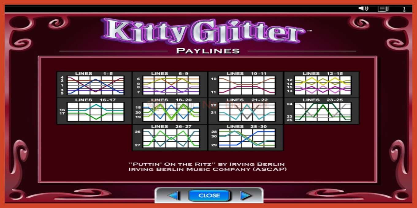 Slot screenshot: Kitty Glitter no deposit, number - 7