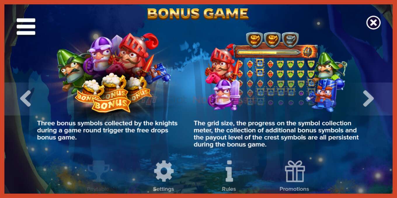 Slot screenshot: Knight Fight no deposit, number - 5