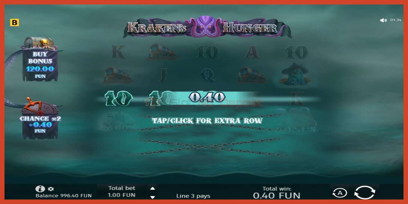 Slot screenshot: Krakens Hunger no deposit, number - 3