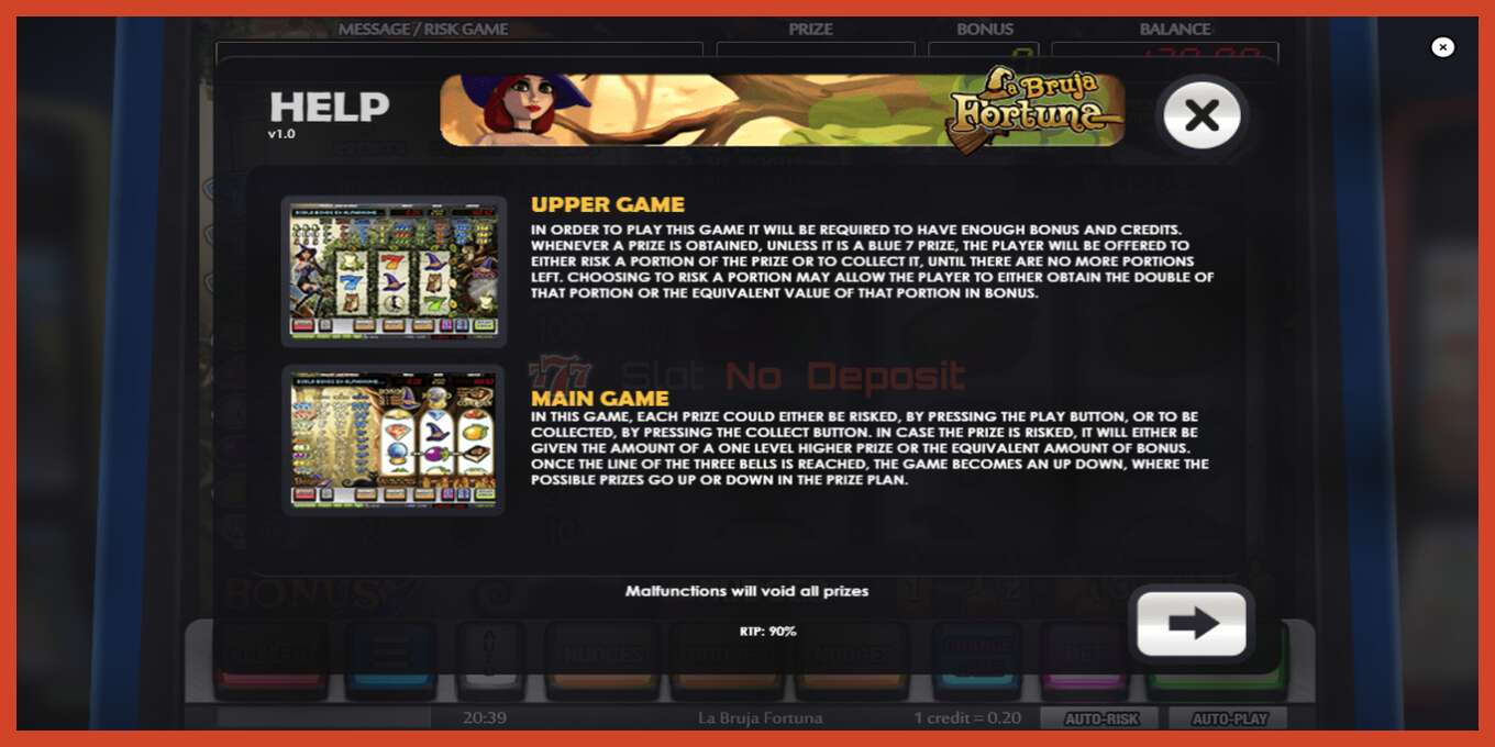 Slot screenshot: La Bruja Fortuna no deposit, number - 5