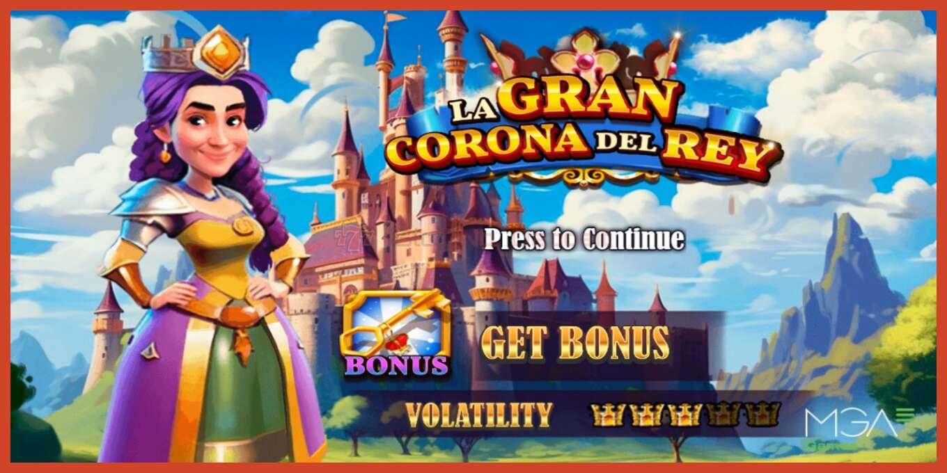 Captura de pantalla do slot: La Gran Corona del Rey sen depósito, número - 1