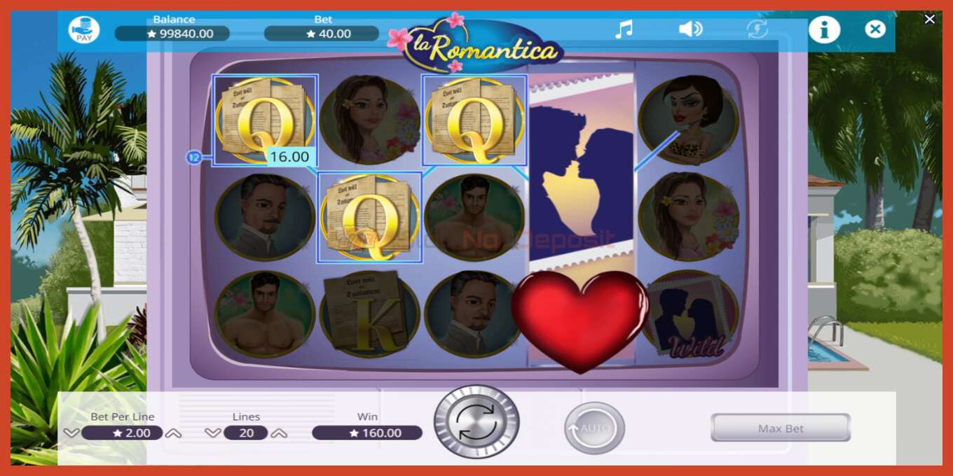 Slot screenshot: La Romantica no deposit, number - 3