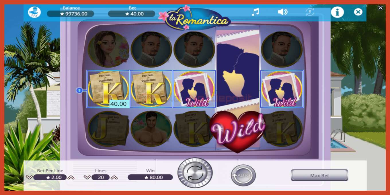 Slot screenshot: La Romantica no deposit, number - 4