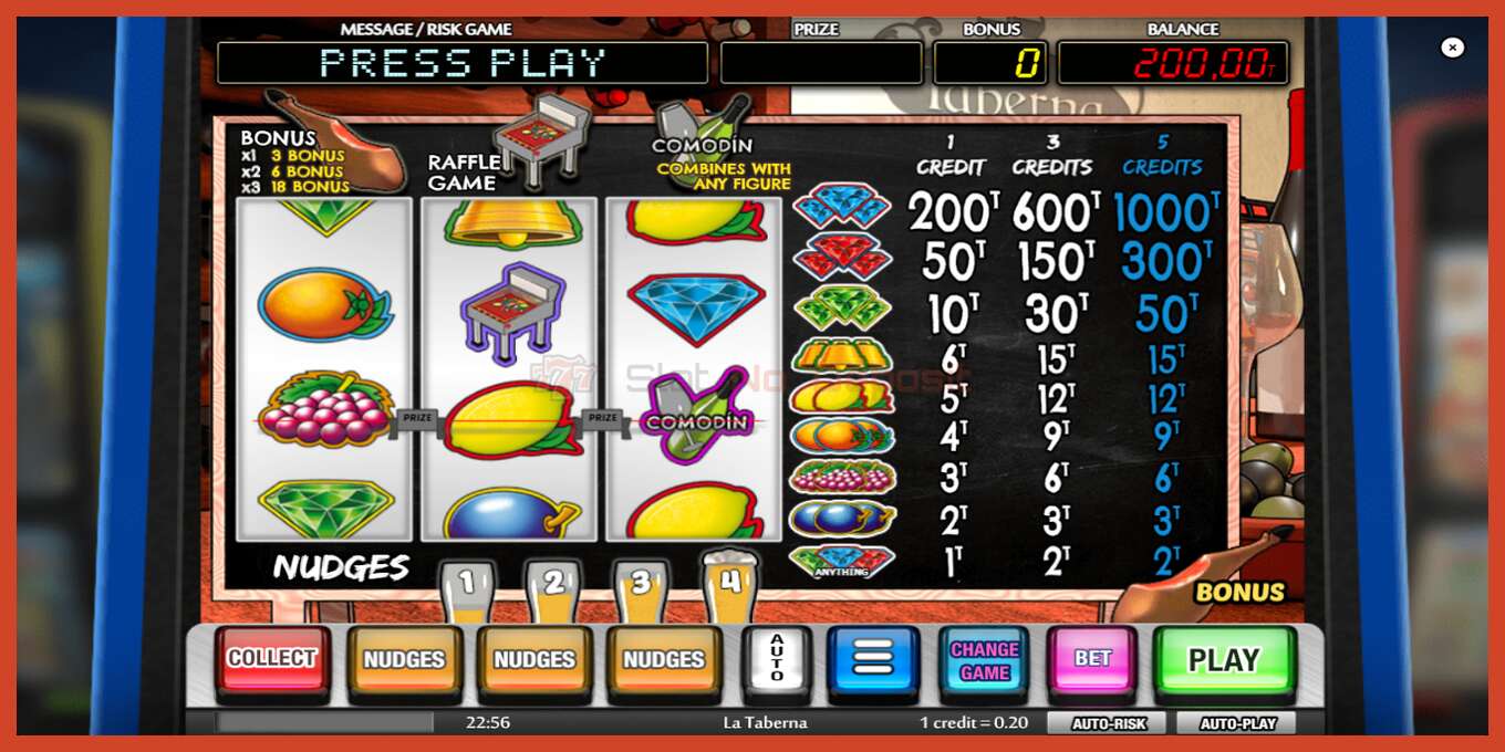 Slot screenshot: La Taberna no deposit, number - 1