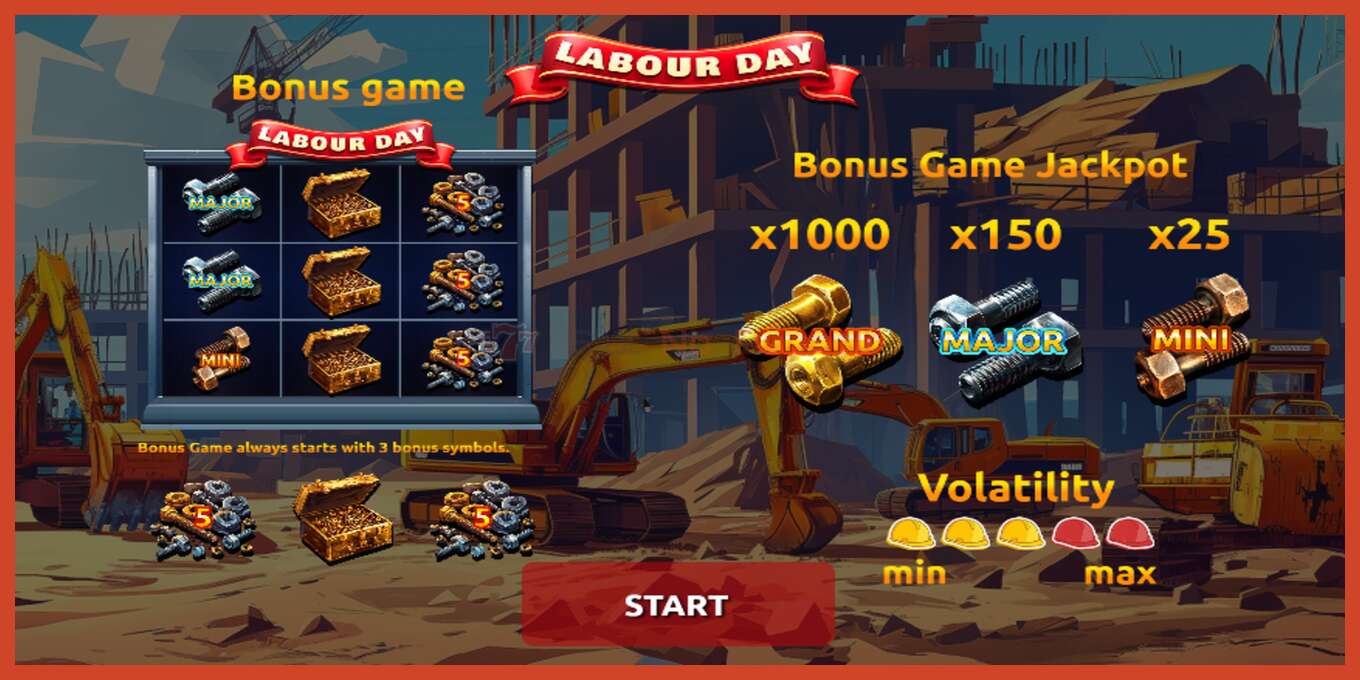 Slot скриншоту: Labour Day депозит жок, саны - 1