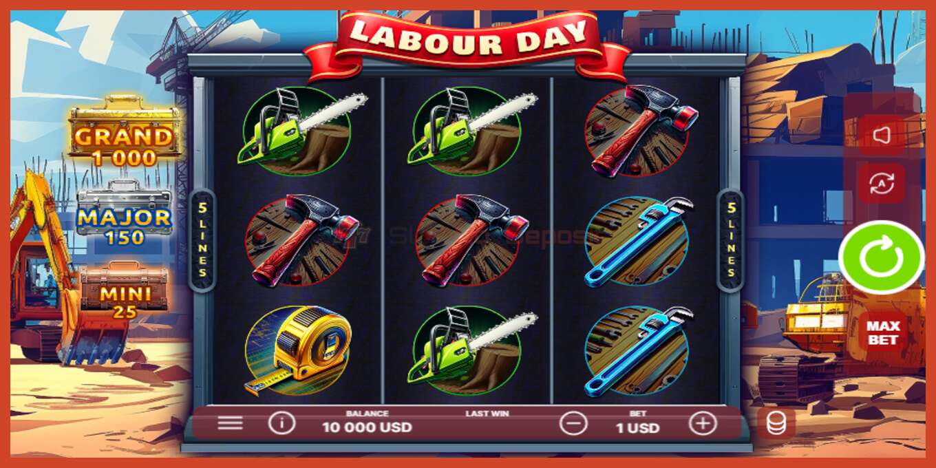 Slot скриншоту: Labour Day депозит жок, саны - 2