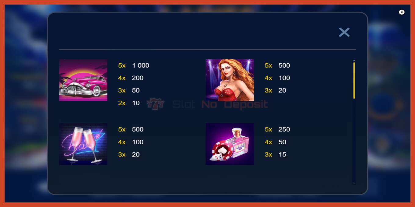 Slot screenshot: Ladies Night no deposit, number - 5