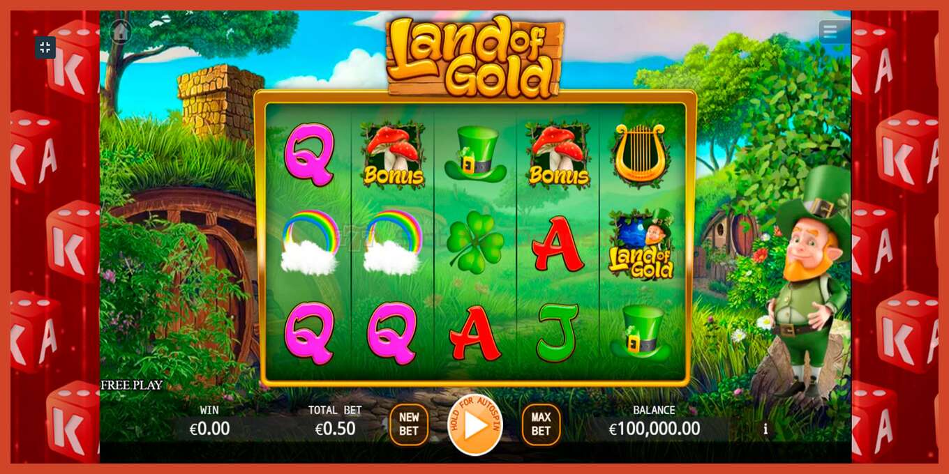 Slot screenshot: Land of Gold no deposit, number - 2