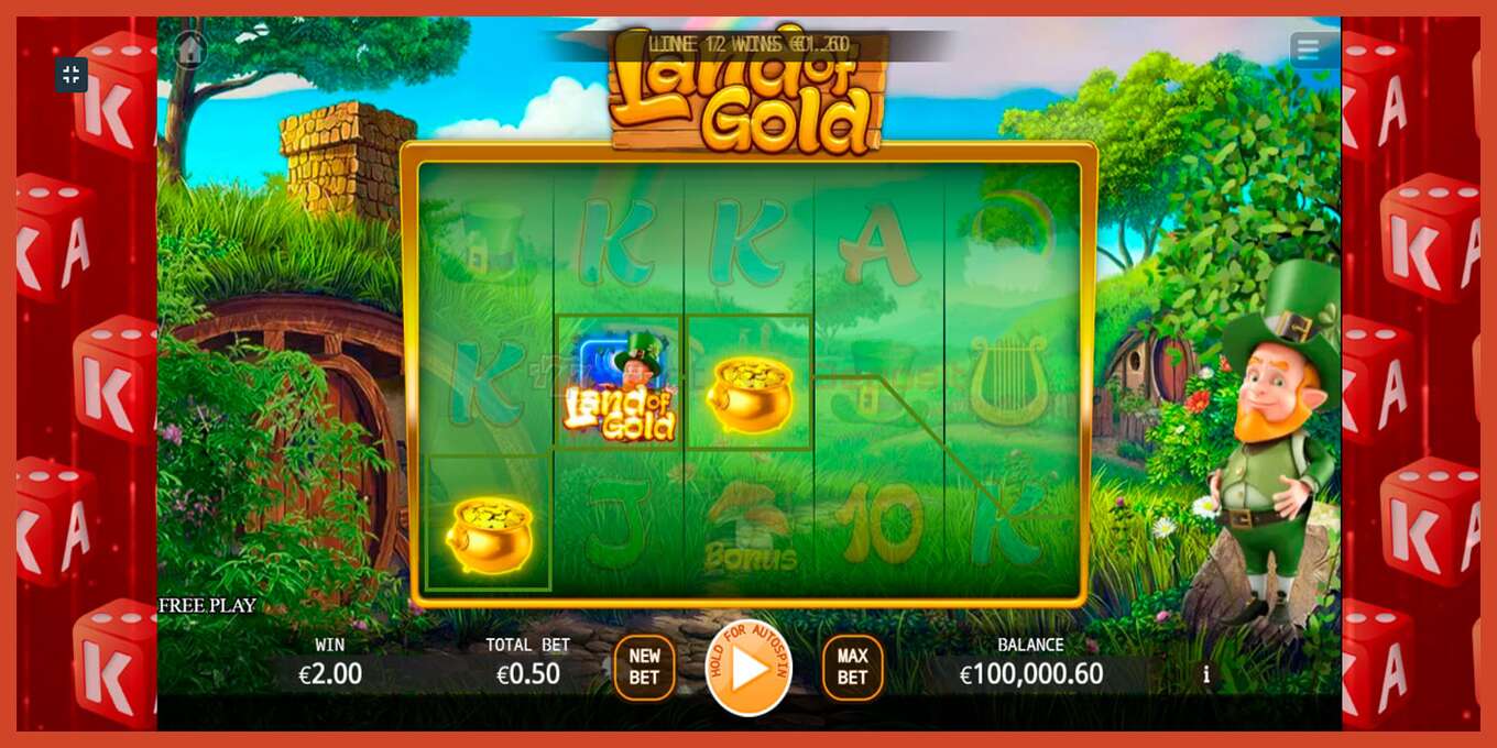 Slot screenshot: Land of Gold no deposit, number - 4