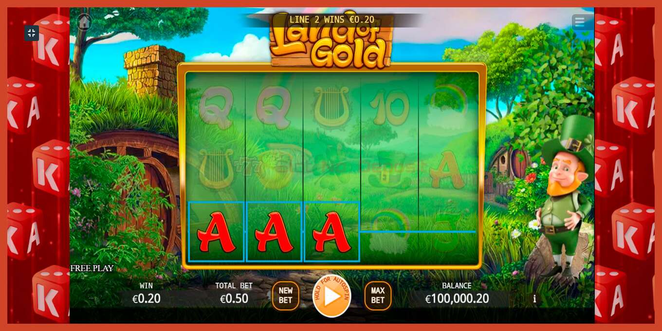 Slot screenshot: Land of Gold no deposit, number - 6