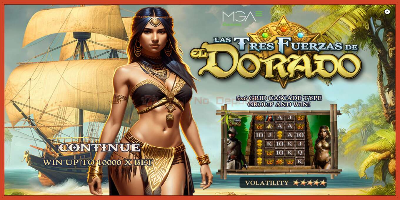 Slot screenshot: Las Tres Fuerzas de El Dorado bez depozita, broj - 1