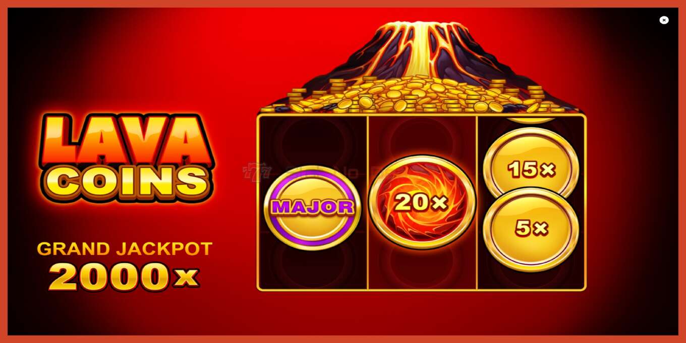 Slot screenshot: Lava Coins bez depozita, broj - 1