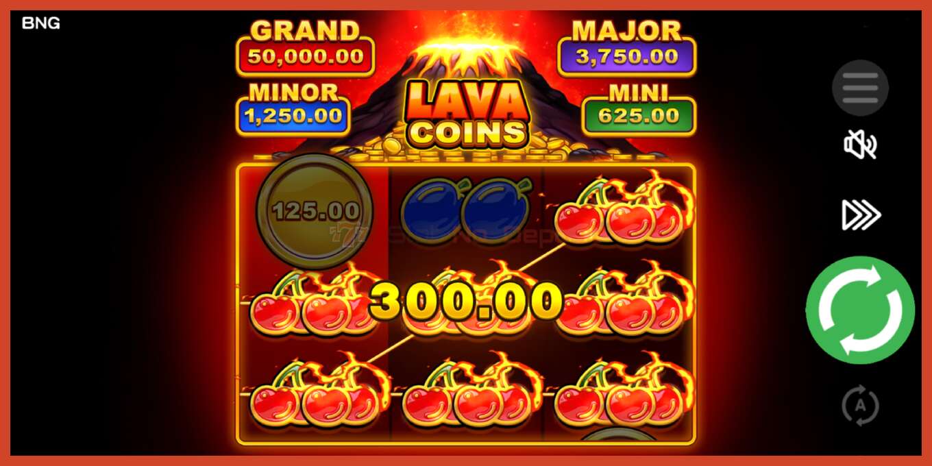 Slot screenshot: Lava Coins bez depozita, broj - 3