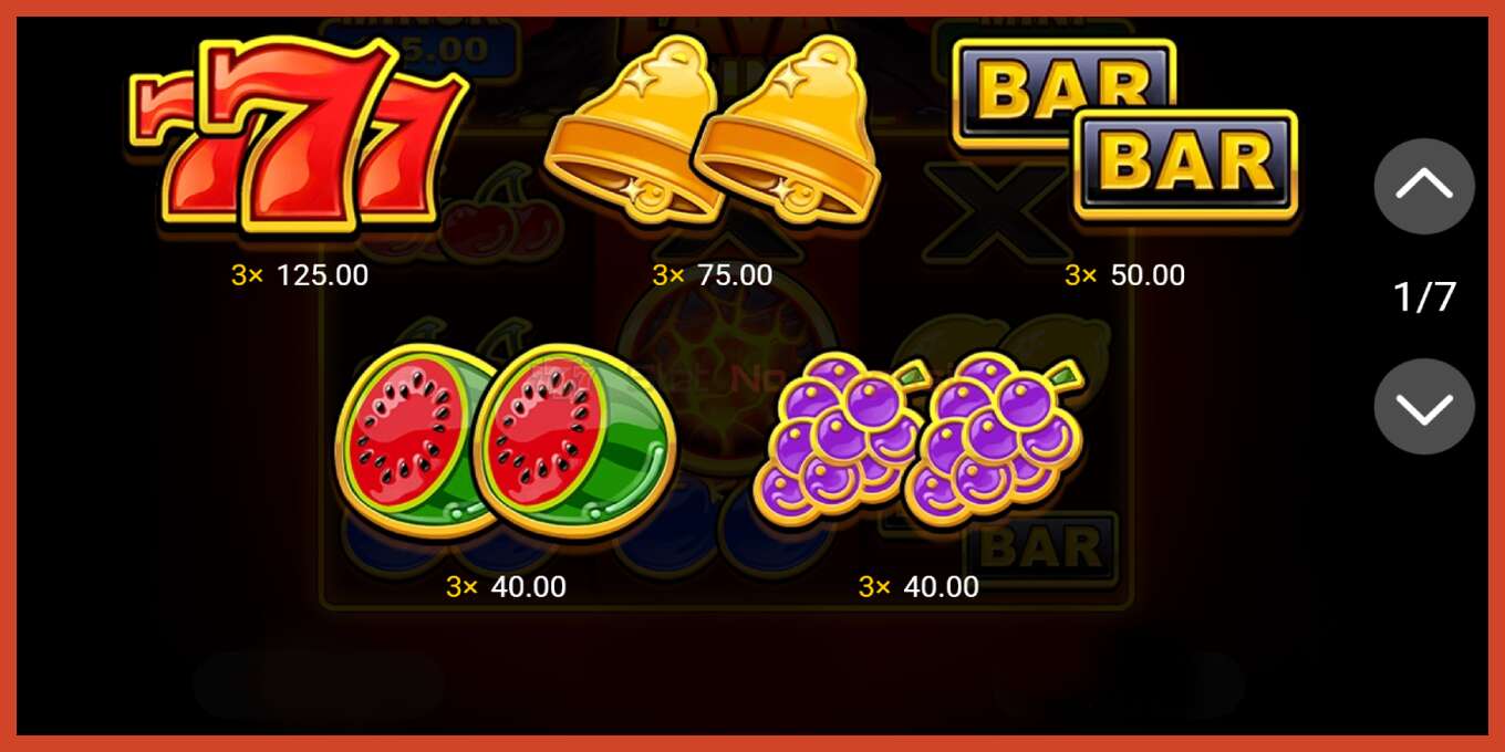 Slot screenshot: Lava Coins bez depozita, broj - 5