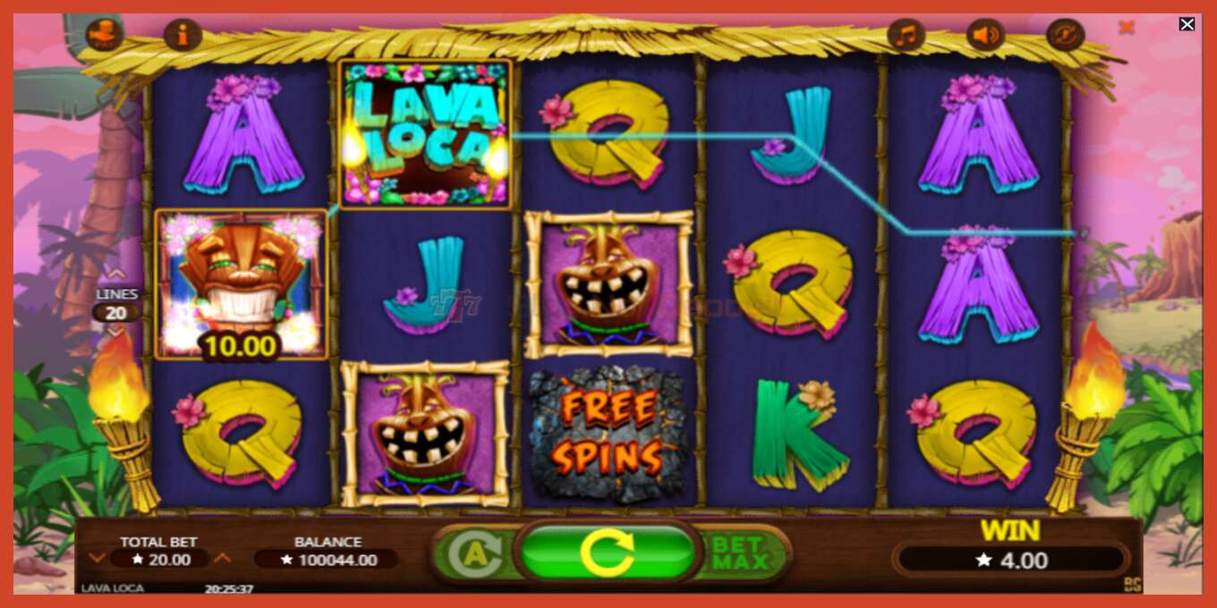 Slot screenshot: Lava Loca no deposit, number - 4