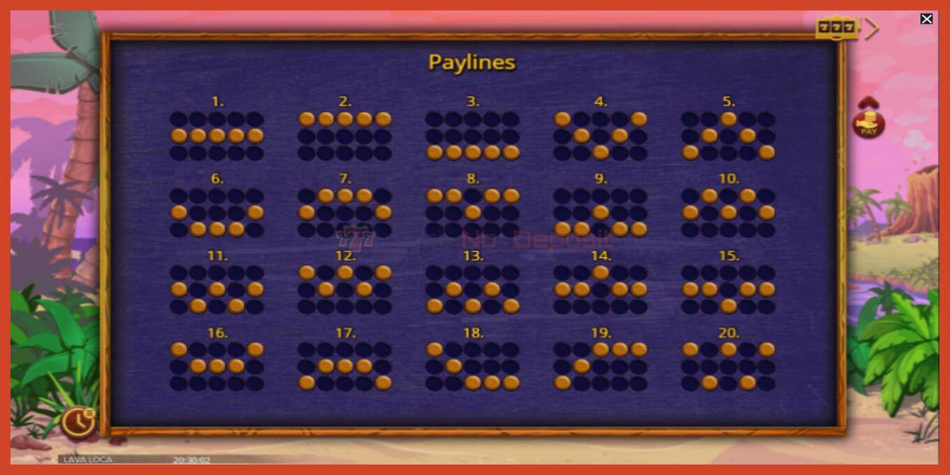 Slot screenshot: Lava Loca no deposit, number - 6