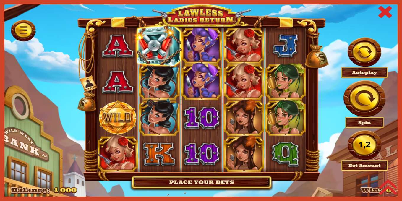 Slot screenshot: Lawless Ladies Return no deposit, number - 2