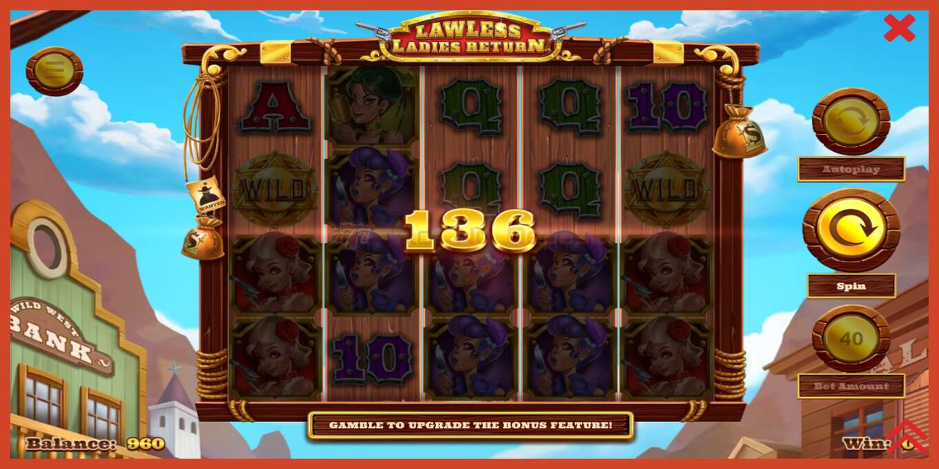 Slot screenshot: Lawless Ladies Return no deposit, number - 3