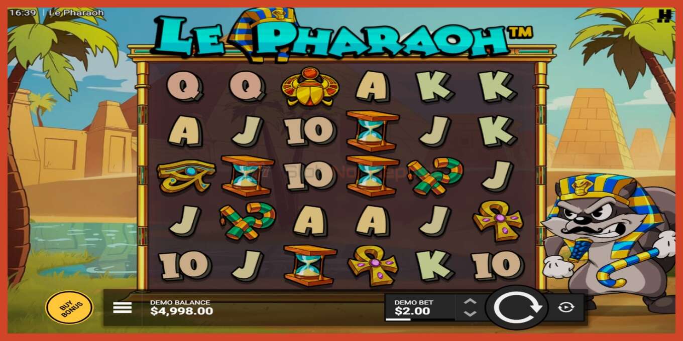 Slot screenshot: Le Pharaoh no deposit, number - 2