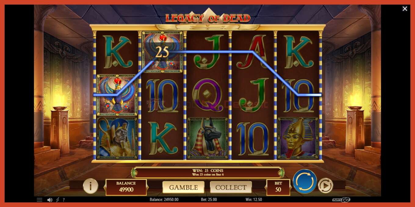 Slot screenshot: Legacy Of Dead no deposit, number - 3