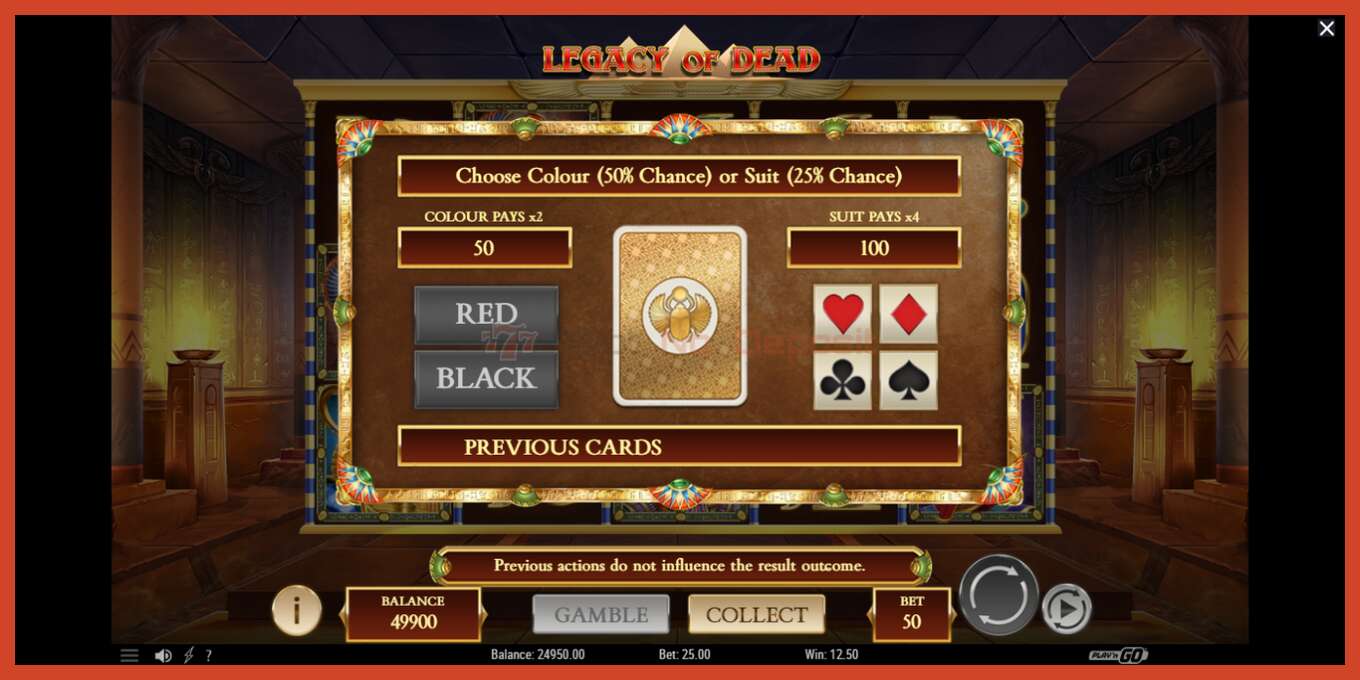 Slot screenshot: Legacy Of Dead nincs letét, szám - 4