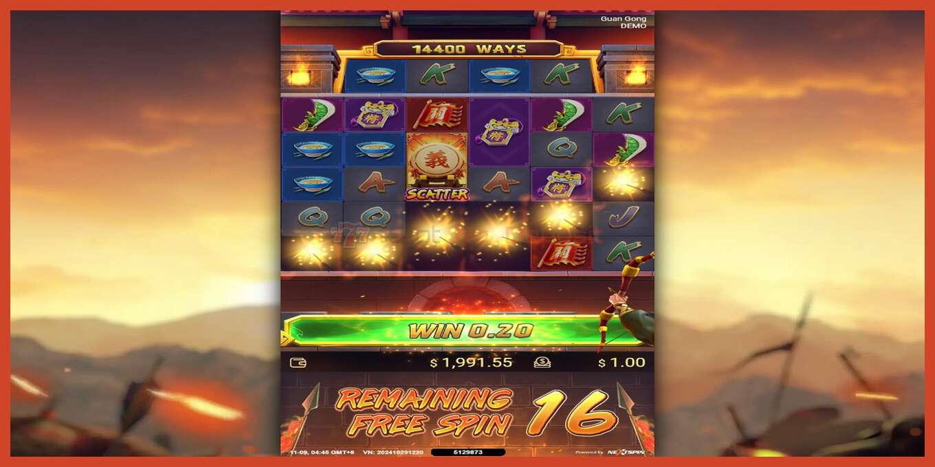 Slot screenshot: Legend of Guan Gong no deposit, number - 5