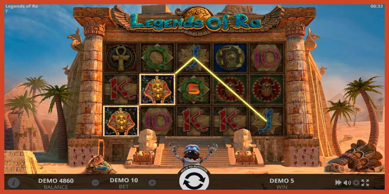 Slot screenshot: Legends of Ra no deposit, number - 4