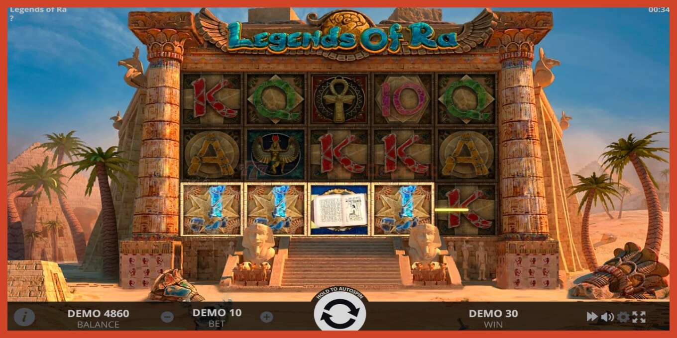 Slot screenshot: Legends of Ra no deposit, number - 5