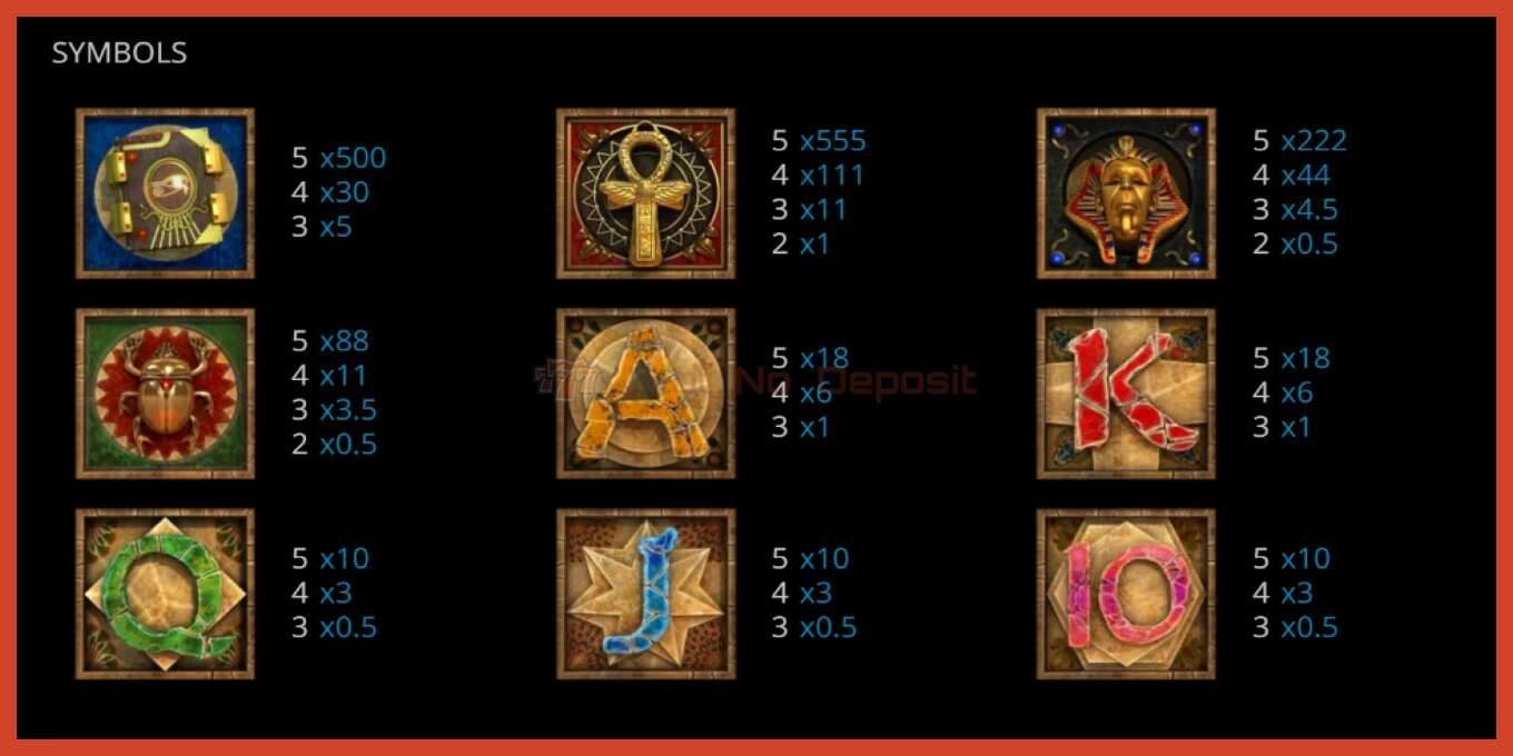 Slot screenshot: Legends of Ra no deposit, number - 6