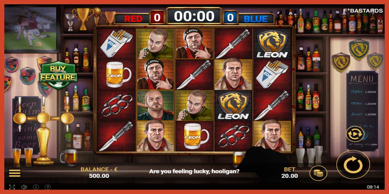 Slot screenshot: Leon Hooligans no deposit, number - 2